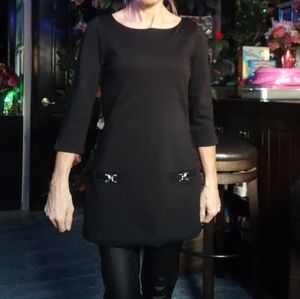 Warm, Stylish Black Tunic Top Or Dress